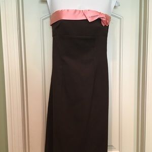 Brown strapless semi formal Ruth dress